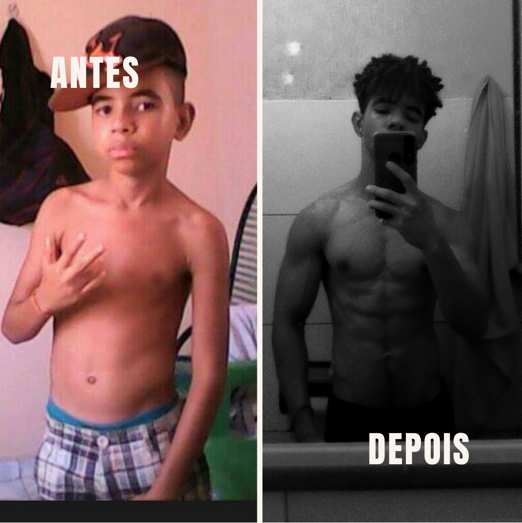 Antes e depois da transformação